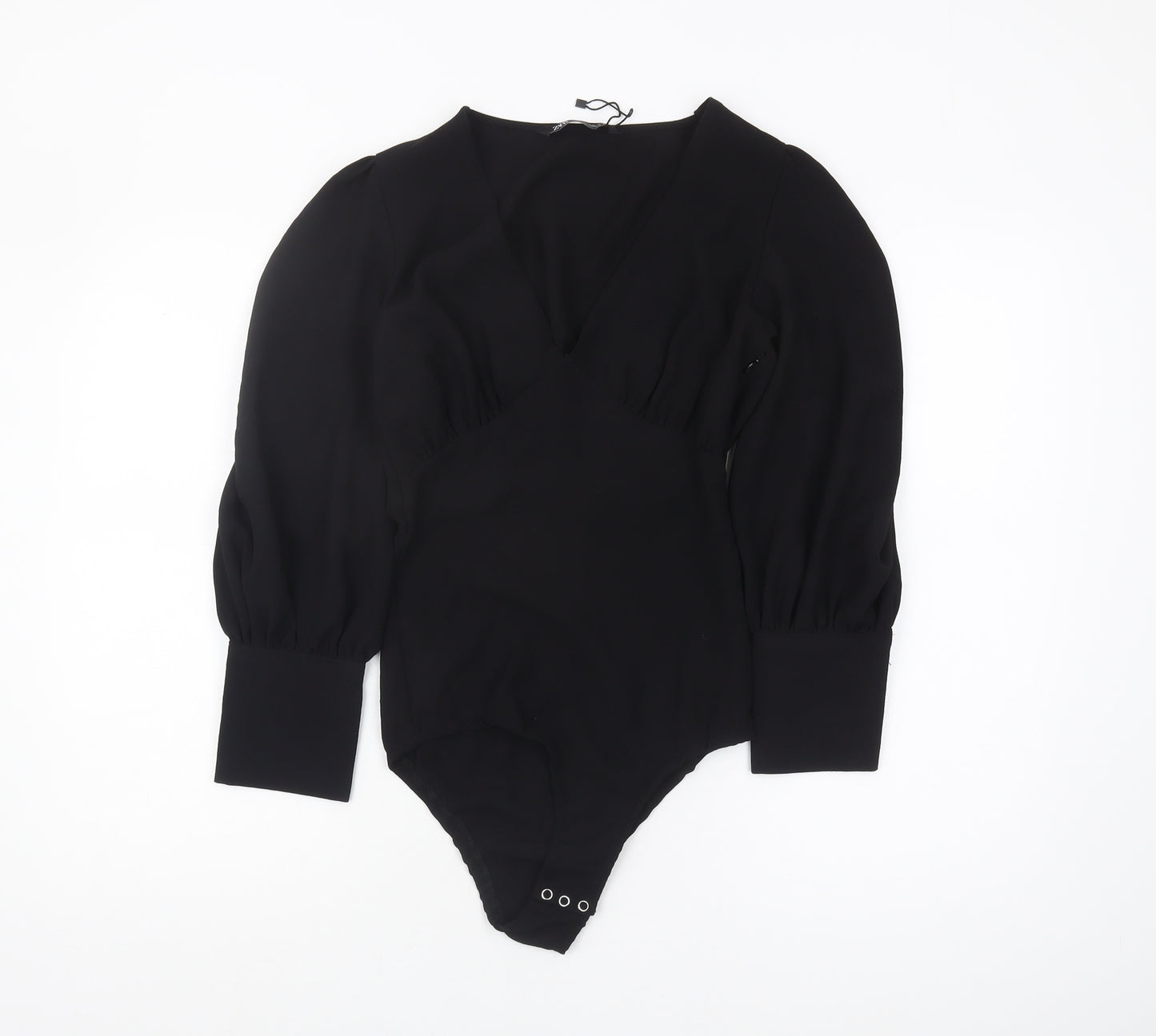 Zara Women's Black Bodysuit, Size 10, Long Sleeve