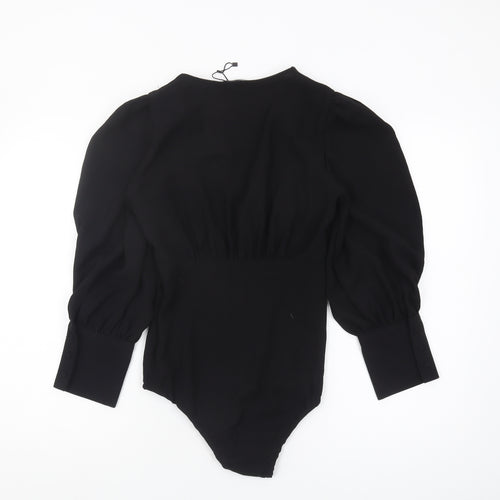 Zara Women's Black Bodysuit, Size 10, Long Sleeve