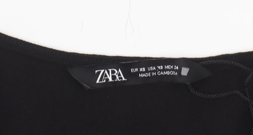 Zara Women's Black Bodysuit, Size 10, Long Sleeve