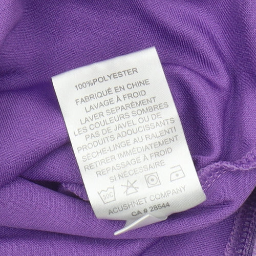 FJ Unisex Purple Henley Sweatshirt M, Athletic Fit