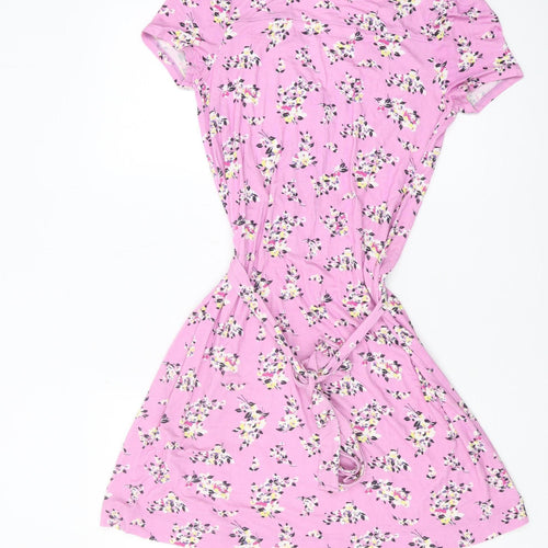 French Connection Women’s Pink Floral Wrap Dress, Size 8