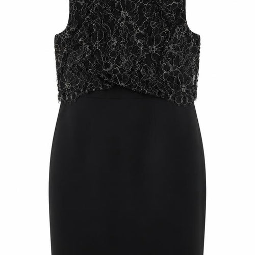 Monsoon Women’s Black Floral Embroidered Dress, Size 14