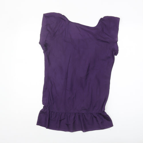 Warehouse Women's Purple Silk Blouse, Size 12