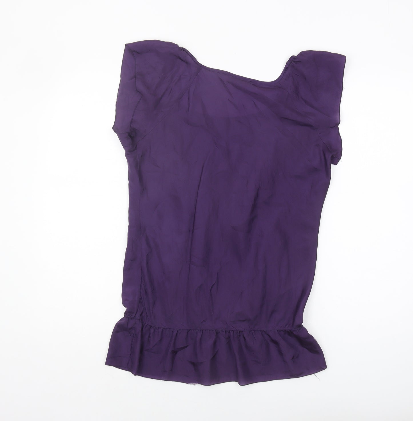 Warehouse Women's Purple Silk Blouse, Size 12