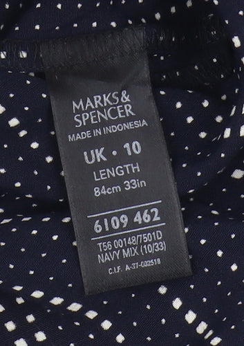 Marks and Spencer Women's Black Polka Dot Shift Dress