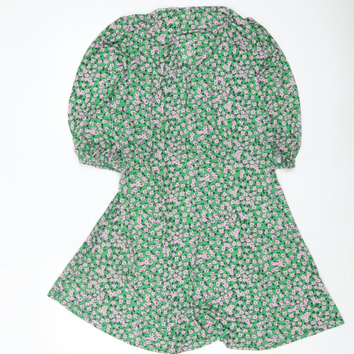ASOS Women’s Green Floral Wrap Dress Size 14