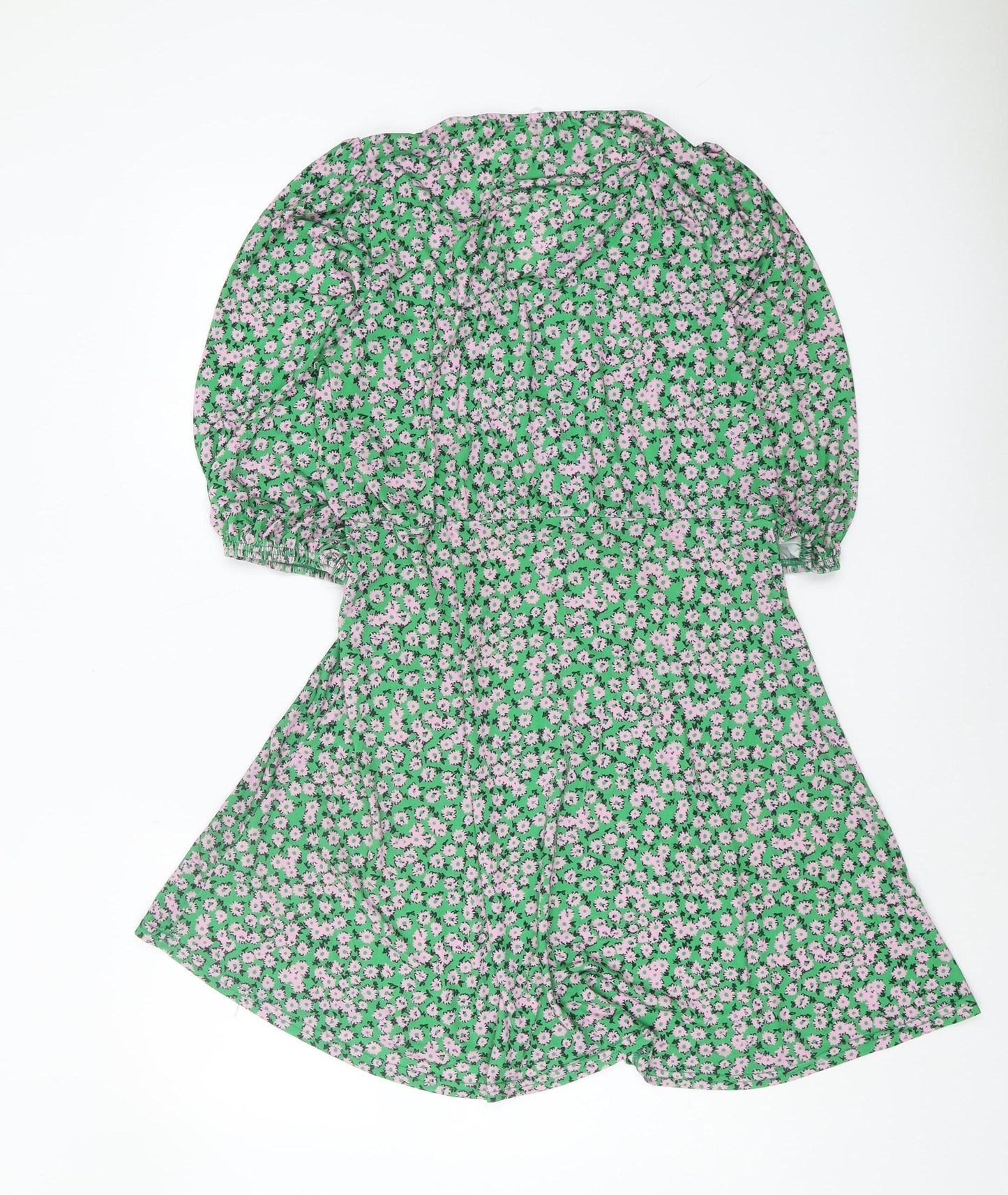 ASOS Women’s Green Floral Wrap Dress Size 14
