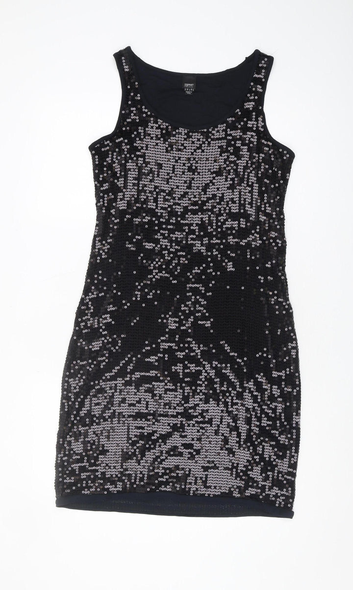 Esprit Women's Black Sequin Tank Dress S