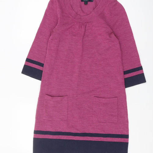 Boden Women's Pink Shift Dress, Size 10, 3/4 Sleeve