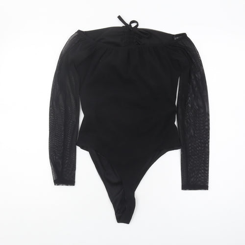 PrettyLittleThing Women's Black Off Shoulder Bodysuit Size 14