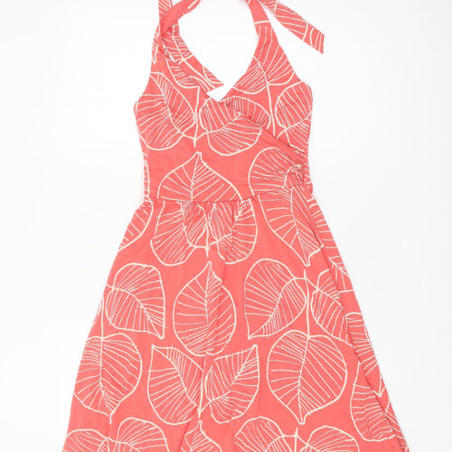 Boden Women's Pink Floral A-Line Dress, Size 6, Petite