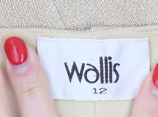 Wallis Women's Beige Midi Shift Dress Size 12