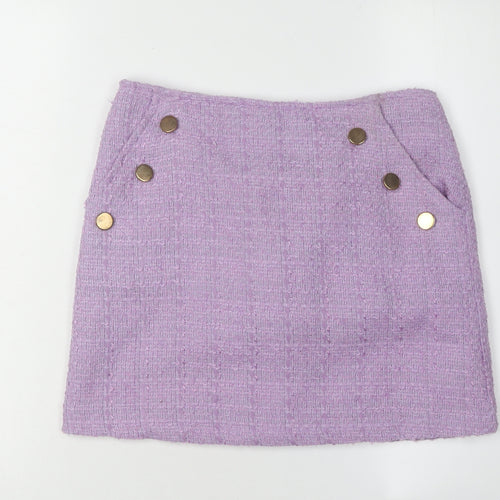 Oasis Women's Purple Short Pencil Skirt - Size 10