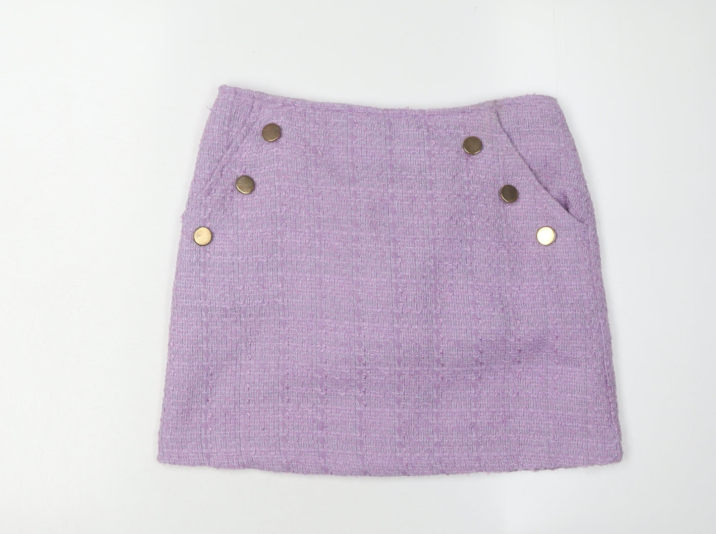 Oasis Women's Purple Short Pencil Skirt - Size 10