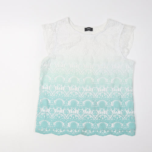 Klass Women's Multicoloured Lace Blouse - Size L