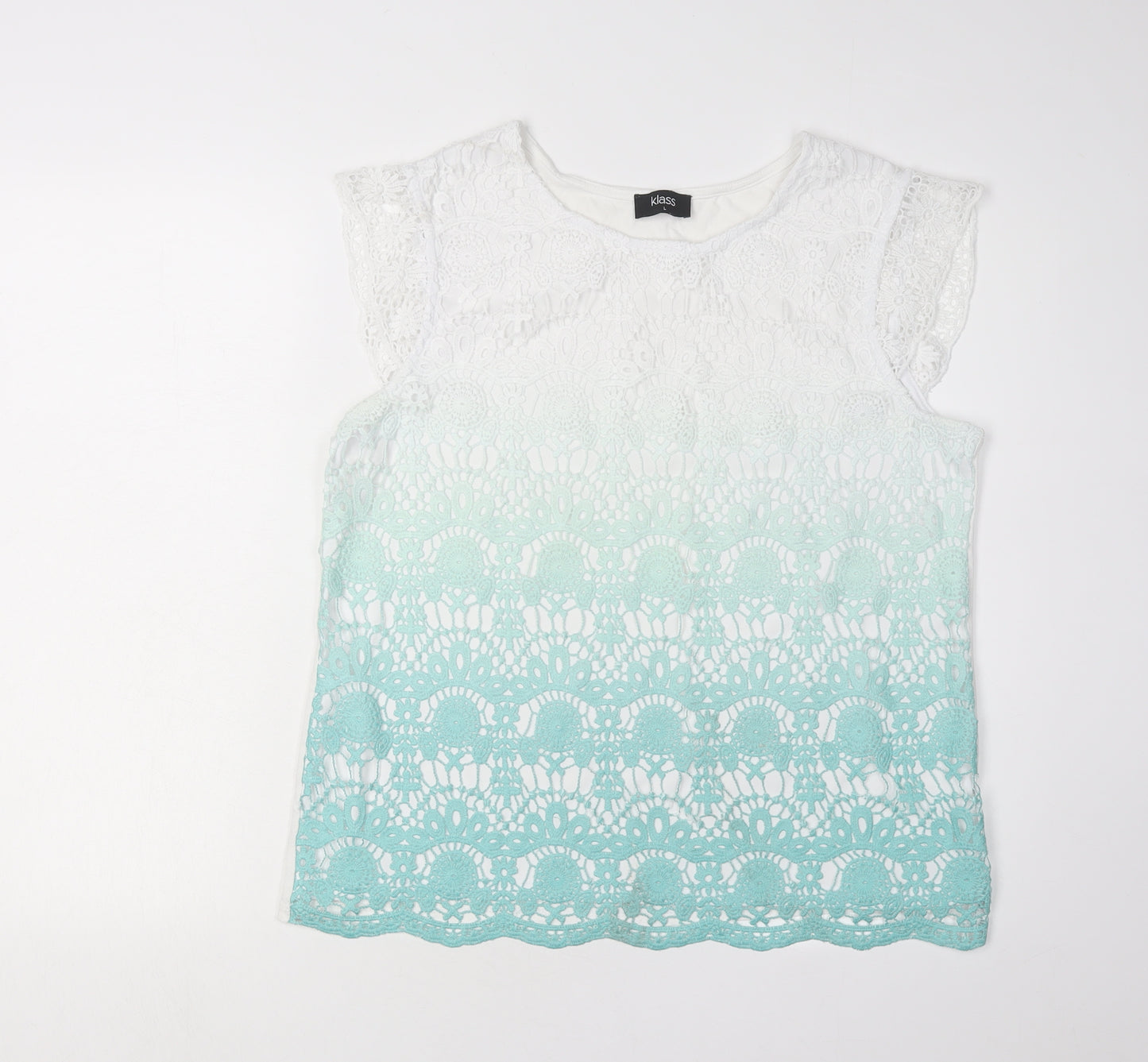 Klass Women's Multicoloured Lace Blouse - Size L