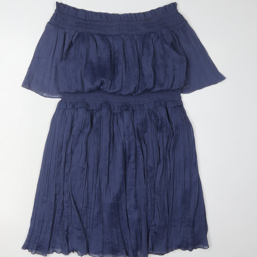 ASOS Women's Blue Off the Shoulder Dress, Size 12