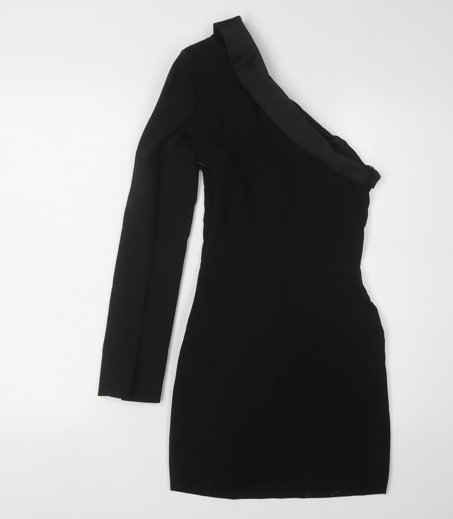 Zara Women's Black One Shoulder Mini Dress XS