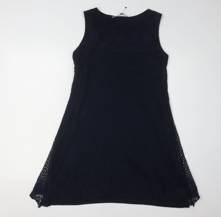 Max Studio Women's Blue Sleeveless Knit Dress M
