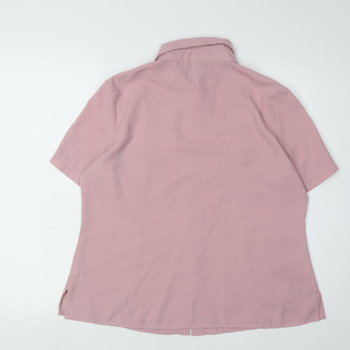 Berkertex Women's Pink Button-Up Shirt Size 16
