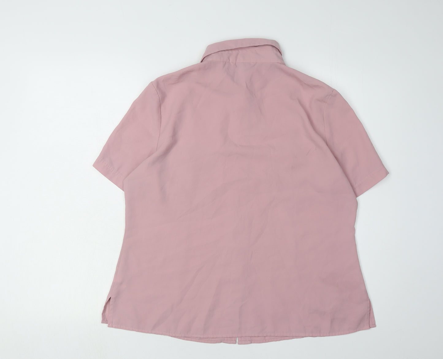 Berkertex Women's Pink Button-Up Shirt Size 16
