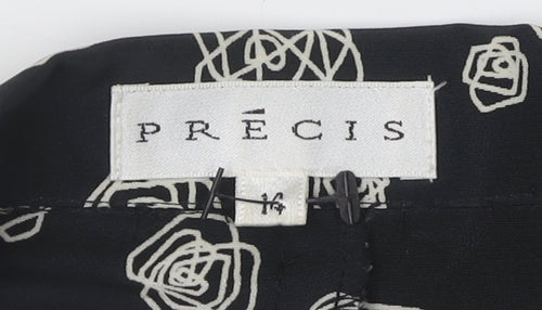 Précis Women's Black Floral Dress, Size 16
