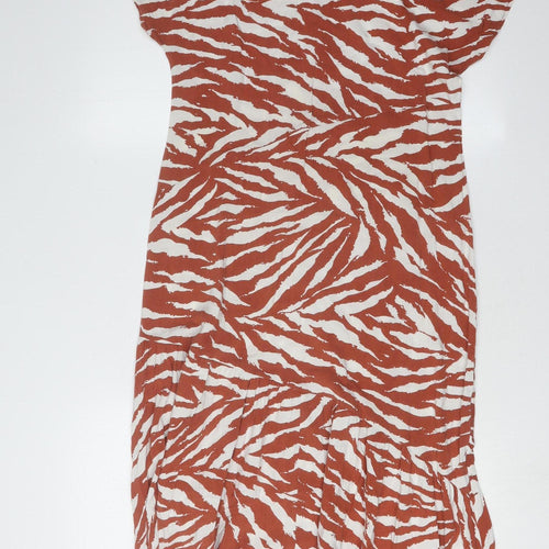 Warehouse Women's Multicoloured Animal Print Dress UK 10