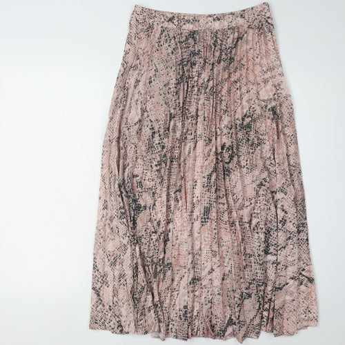 New Look Women's Petites Pink Pleated Midi Skirt