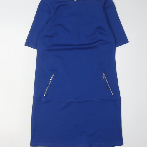 Wallis Women's Blue Shift Dress Size 10 Knee Length