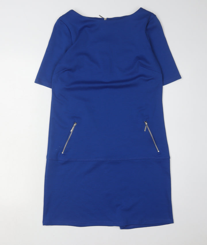 Wallis Women's Blue Shift Dress Size 10 Knee Length