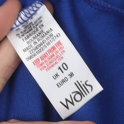 Wallis Women's Blue Shift Dress Size 10 Knee Length