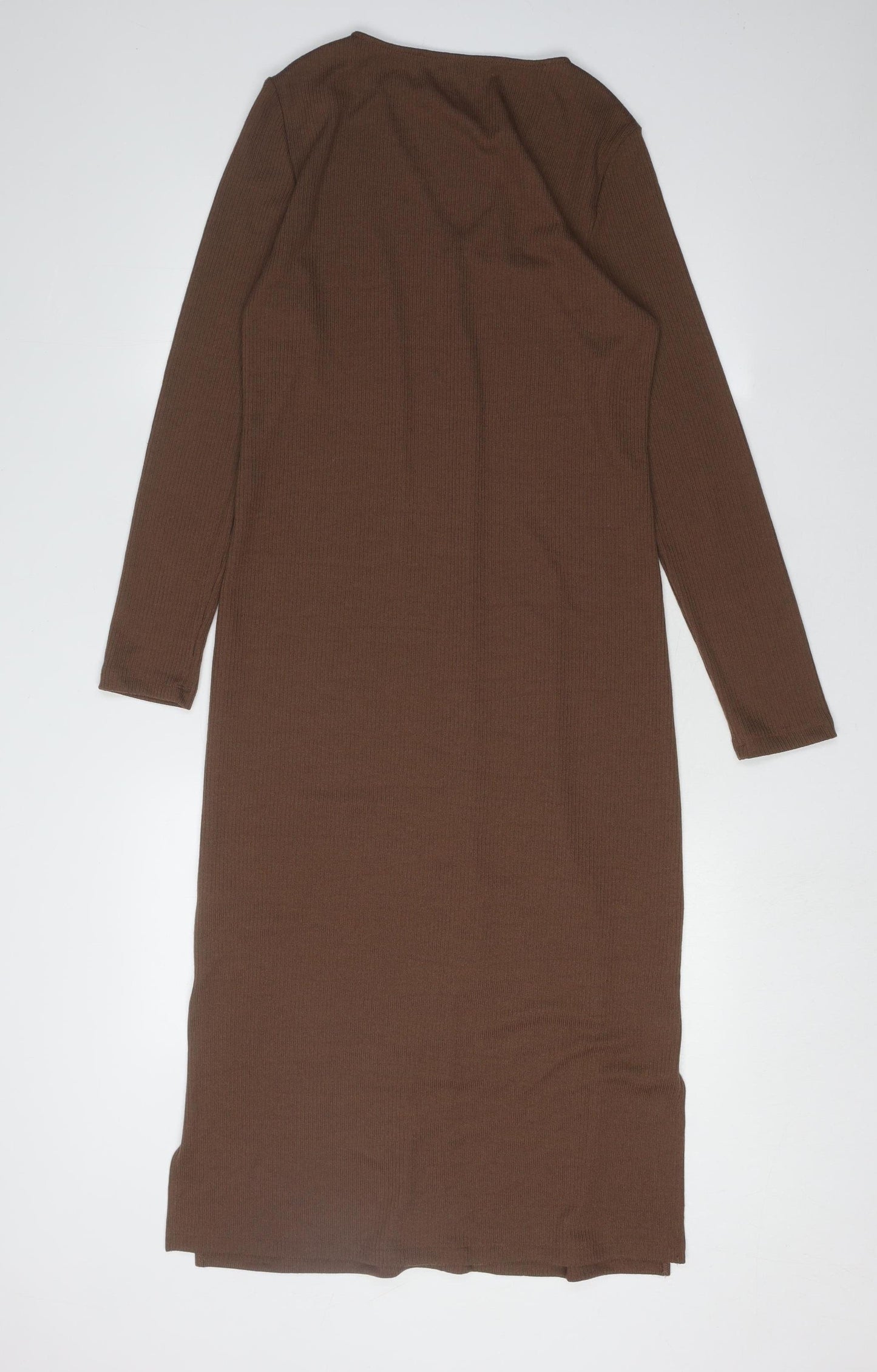 Marks and Spencer Women's Brown Midi Dress Size 10