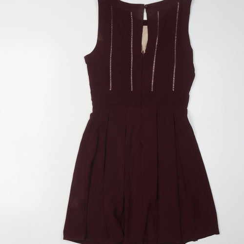 TFNC London Women's Brown Embroidered Dress, S