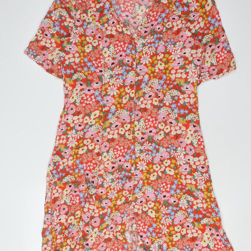Monki Women’s Multicoloured Viscose Floral Dress S