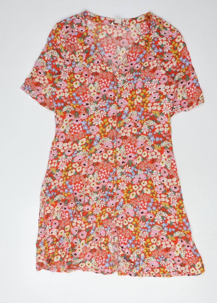 Monki Women’s Multicoloured Viscose Floral Dress S