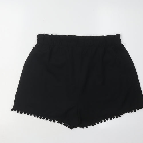 Lipsy Women's Black Shorts Size 12 Tasselled Casual