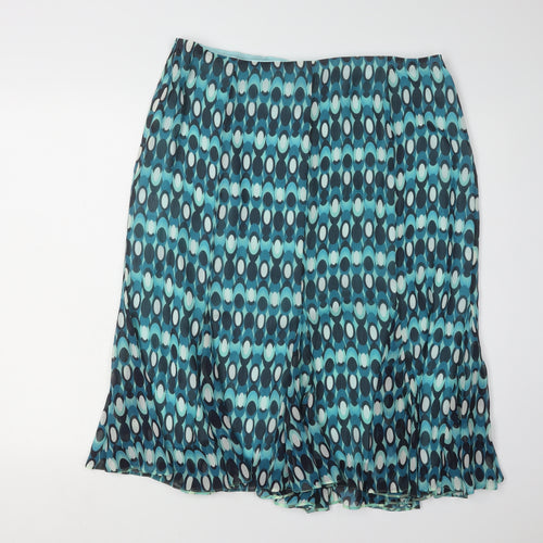 NEXT Women's Blue Geometric Skirt Size 16
