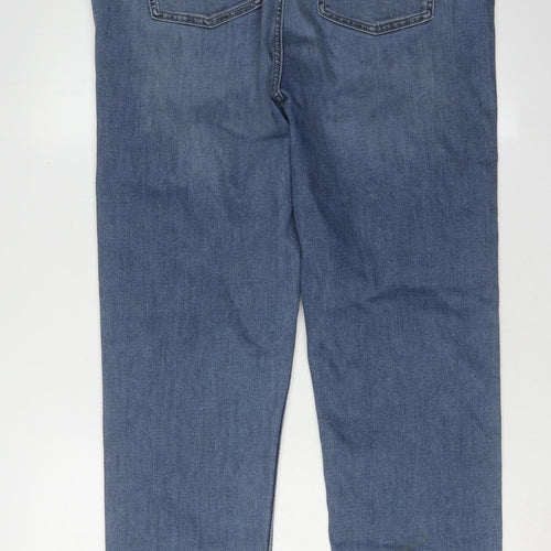 M&S Women's Blue Distressed Denim Jeans, Size 20