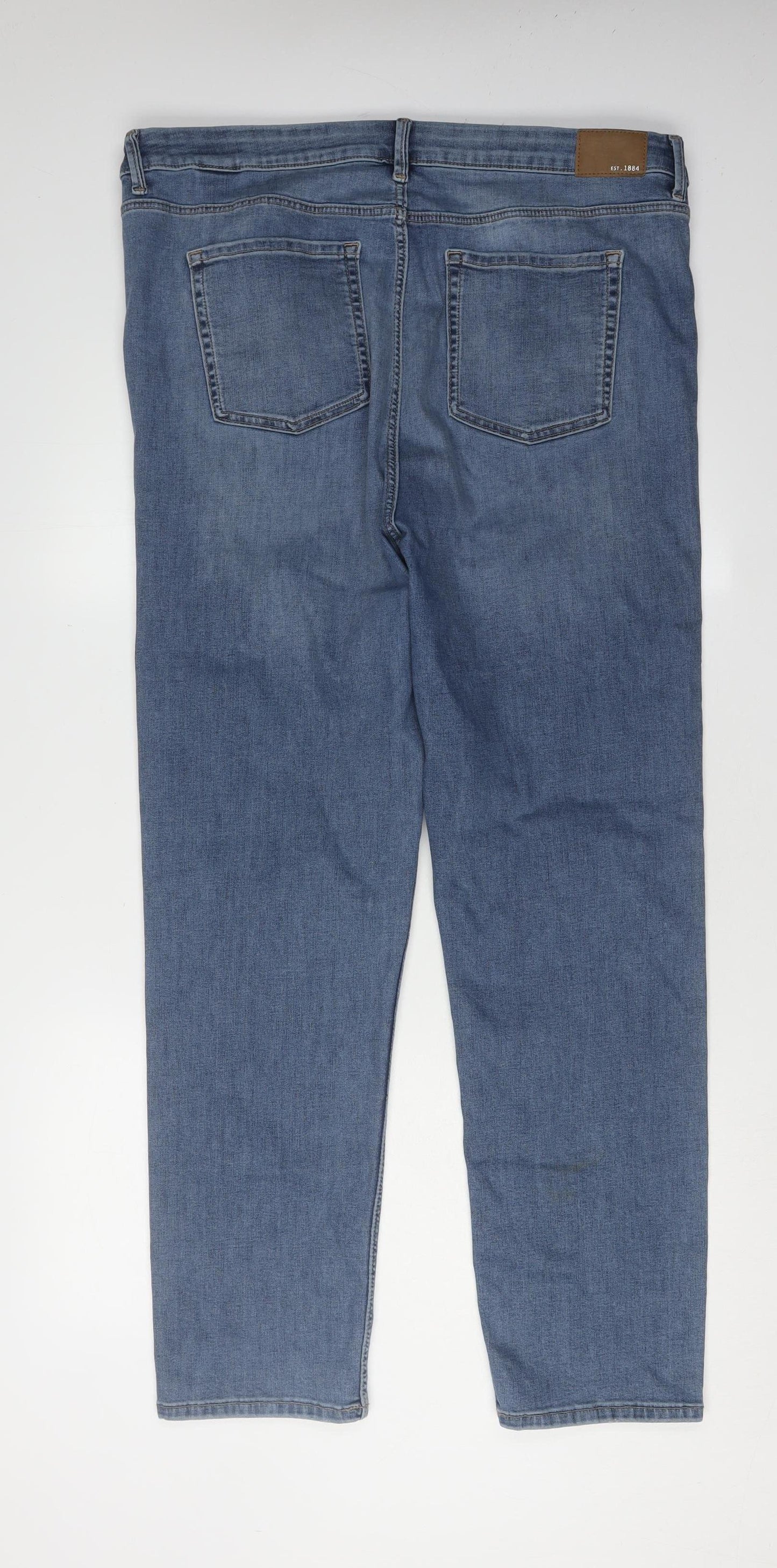 M&S Women's Blue Distressed Denim Jeans, Size 20