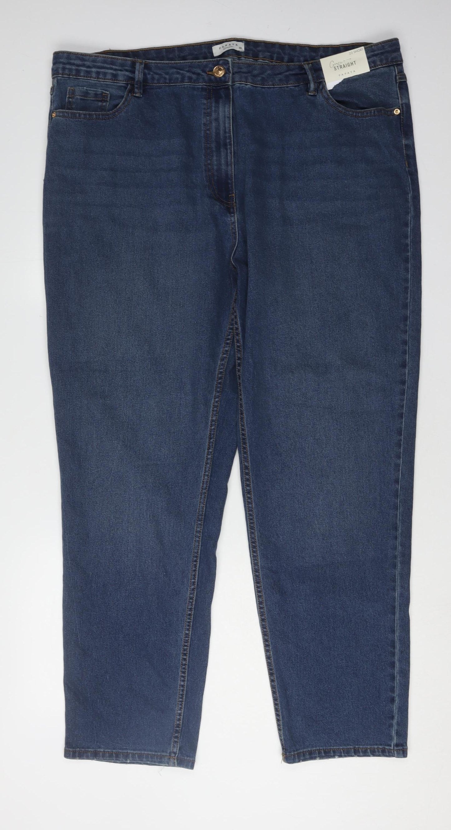 Matalan Women's Blue Straight Leg Jeans Size 22
