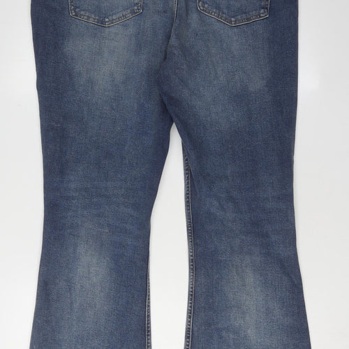 Primark Women's Blue Flared Denim Jeans Size 18
