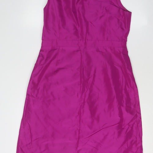 J.Crew Women's Purple Silk Wrap Dress Size 8