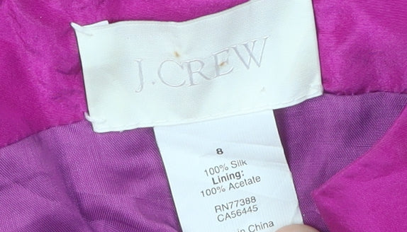 J.Crew Women's Purple Silk Wrap Dress Size 8