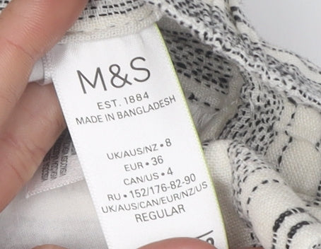 Marks and Spencer Women's Grey Cropped Trousers Size 8