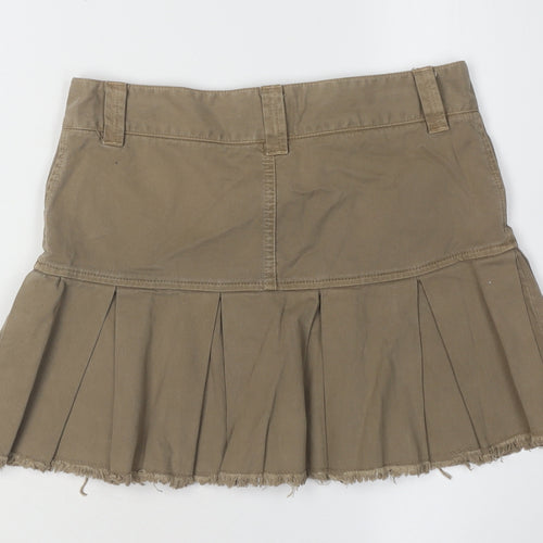 ZARA Women's Brown Pleated Skirt, Size M