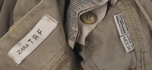 ZARA Women's Brown Pleated Skirt, Size M