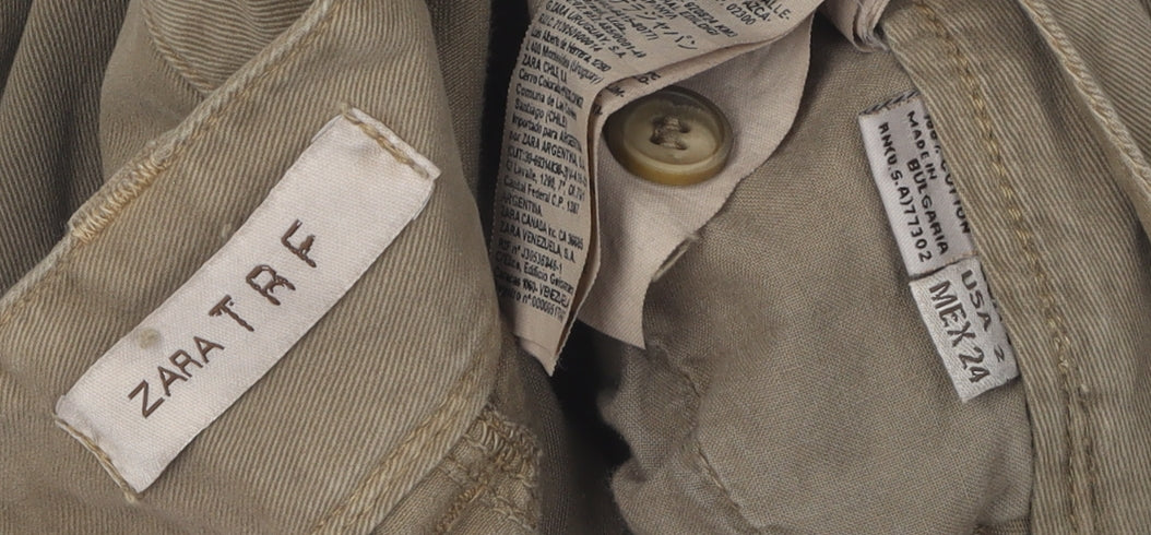 ZARA Women's Brown Pleated Skirt, Size M