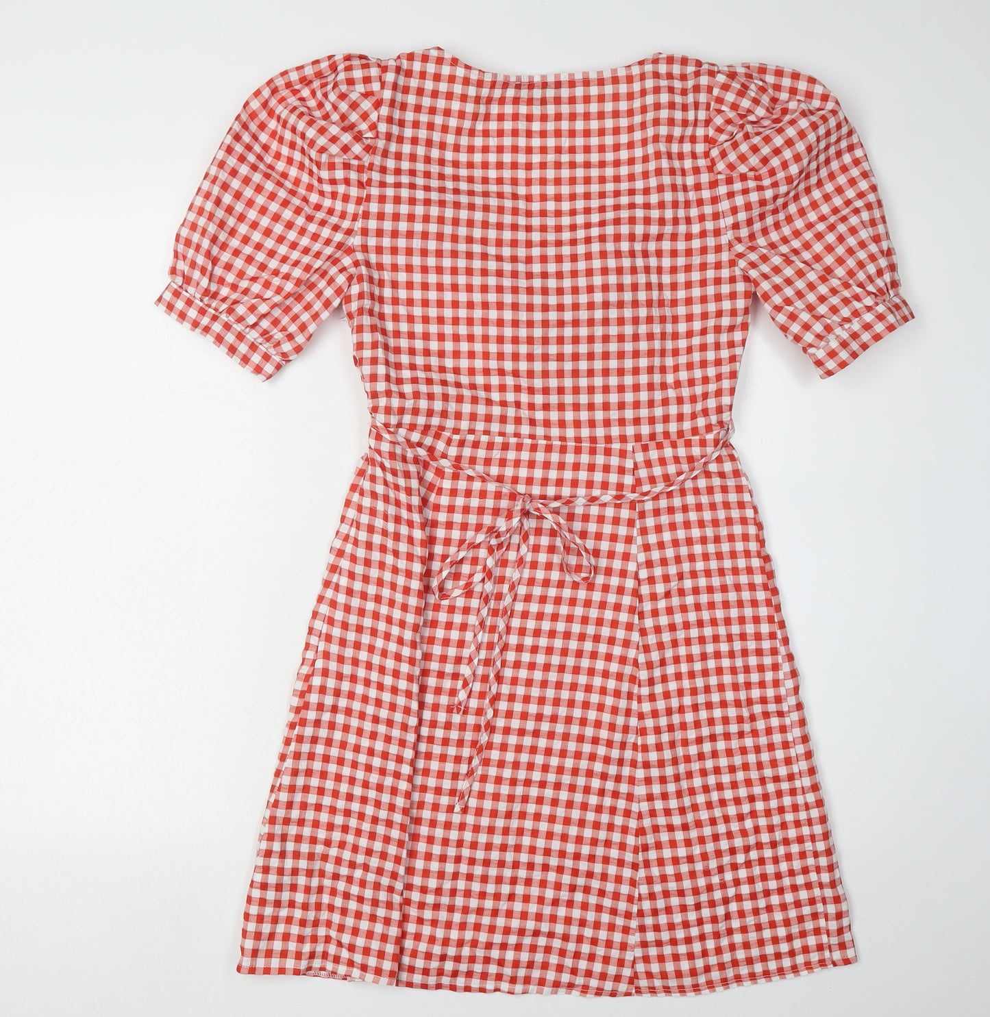 Nobody's Child Red Check A-Line Dress, Size 6