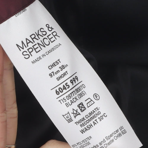 Marks and Spencer Men's Black Tuxedo Jacket 38 Short