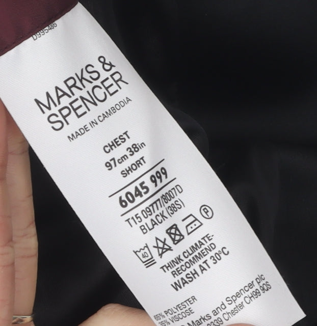 Marks and Spencer Men's Black Tuxedo Jacket 38 Short